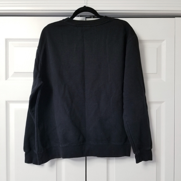 Visual Apparel Men's Black Crewneck Sweater - Picture 4 of 4